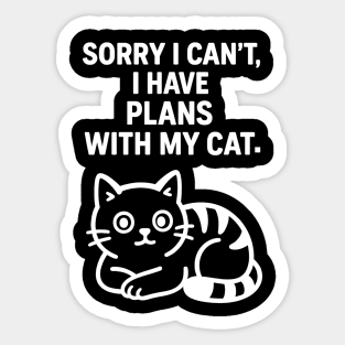Funny Cat Lovers Gift Sticker